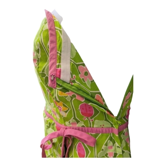 Lilly Pulitzer strapless wrap floral pink green dress size 0 - Picture 5 of 9